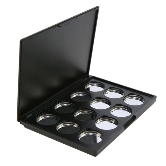 Dualoai 12 Slots Empty Eyeshadow Blush Pans Palette DIY Lip Gloss Lipstick Case Box Type