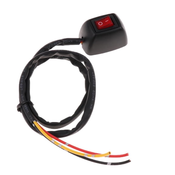 Dualoai 12V 10ACar Sticky Push Button Switch ON OFF Control with Red Light Ship Form
