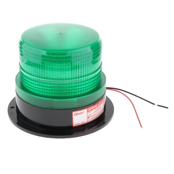 Dualoai 12V Autos Magnetic/ Screw LED Emergency Beacon Flash Strobe Warning Light Green