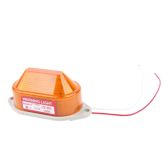 Dualoai 12V Stroboscopic Warning Light Signal Beacon Yellow Flash Lamp for Industry