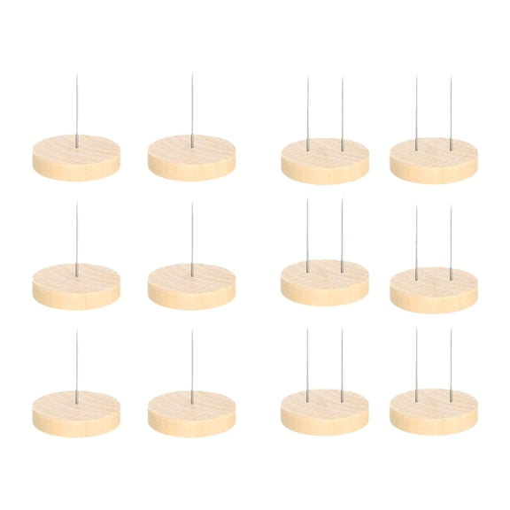 Dualoai 12x Crochet Doll Stands Wooden Base Support Sturdy Practical Doll Display Holder