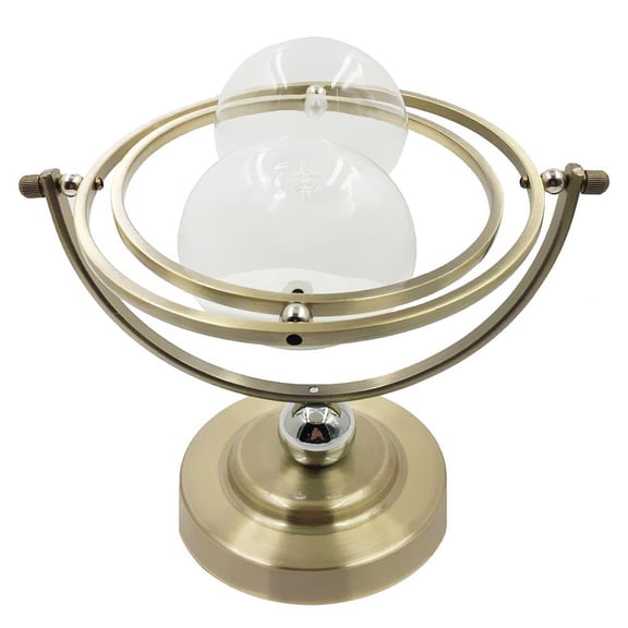 Dualoai 15 Minute Metal Globe Rotating Hourglass Sand Timer Kitchen Clock Timing 2 Ring