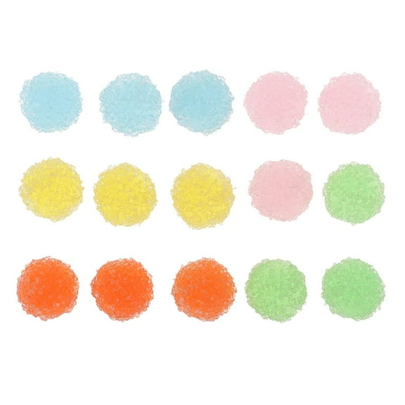 Dualoai 15Pcs Simulation Candy Flatbck Resin Embellishments for DIY Phone Case Decor