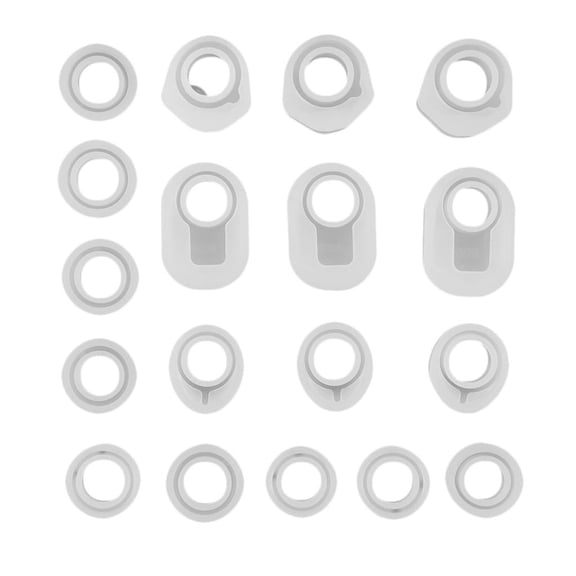 Dualoai 18pcs Fashion Ring Shapes Resin Silicone Mold DIY Jewelry Making Epoxy Mold Kit