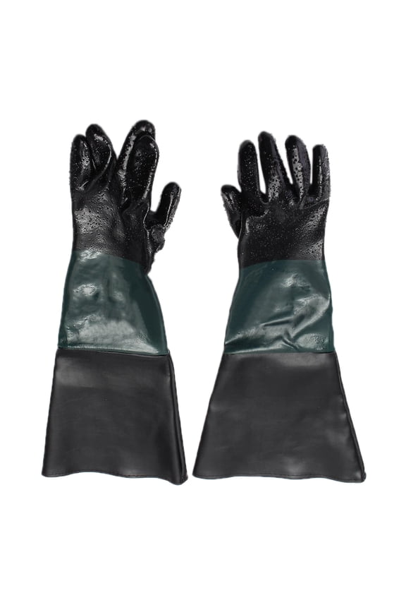 1Pair PVC 60cm Labour Protection Gloves Sand Blasting Gloves Hand Protection