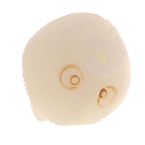 Dualoai 1Pcs Bodhi Root Seeds Carved Fish Loose Beads Prayer Beads for DIY Bracelet