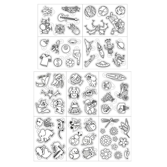 Dualoai 1Pcs Shrink Plastic Sheet Kit, Shrinky Art Paper Sheets with Multi Pattern for