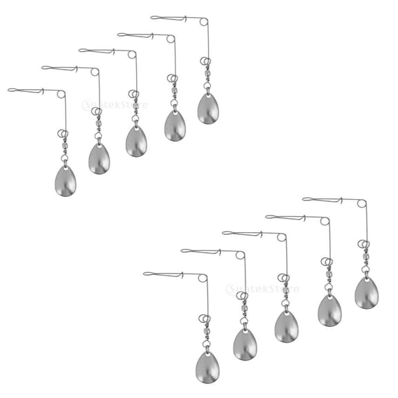 Dualoai 1Pcs Silver Spinnerbait Rigs Spinners Balance Bracket Spoons Spinners Steel