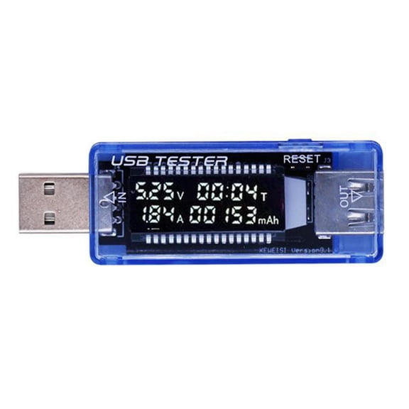 Dualoai 1pc USB Charger Doctor Current Voltage Detector Battery Voltmeter Ammeter Tester 3 IN 1 Blue