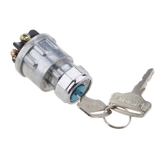 Dualoai 1x Ignition Key Switch with 2 Pcs. Keys, Universal Spare Parts for All Cars And