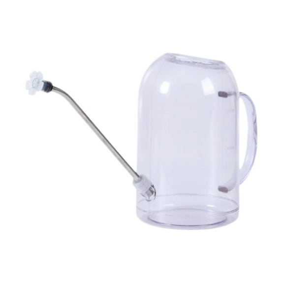 Dualoai 2.0 Liter Watering Can with Long Nozzle 5" x 8" Multipurpose Shatterproof Indoor Clear