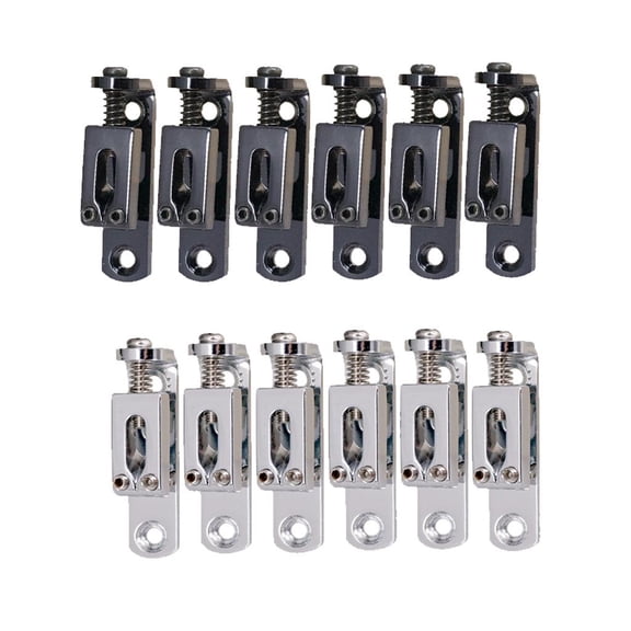 Dualoai 2 Colors Individual Single Bridge Saddles for 6 String Electric Guitar Parts