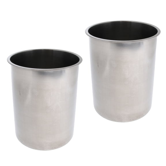 Dualoai 2 PCS 2.5L Thickened Stainless Steel Champagne Ice Bucket Wine Cooler Chiller