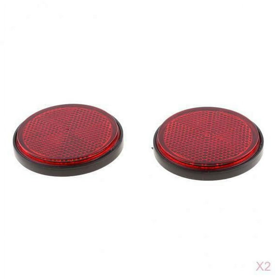 Dualoai 2 Pair 2 inch 55mm Round Reflector, Side Marker Light Shell for Motorcycle ATV