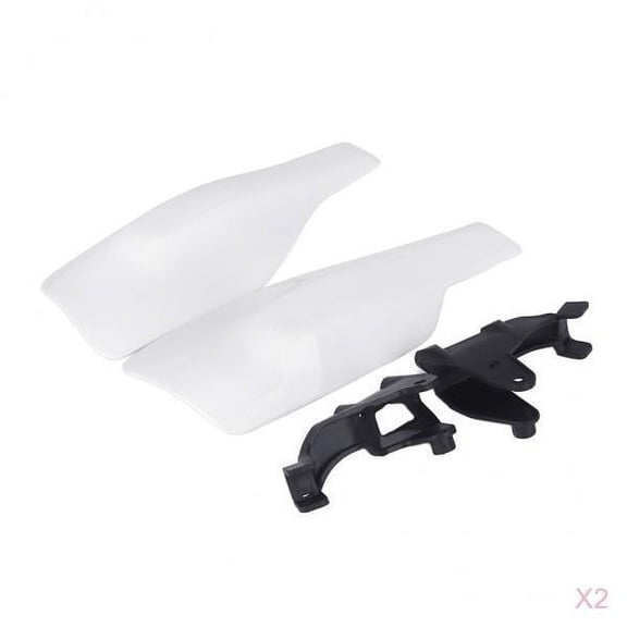 Dualoai 2 Pairs Motorcycle Universal Handguards Handguards For 22mm Handlebar, White