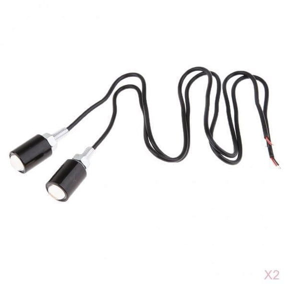Dualoai 2 Pairs Universal 12V Amber LED Car-Motorbike ATV License Plate Screw Bolt Light