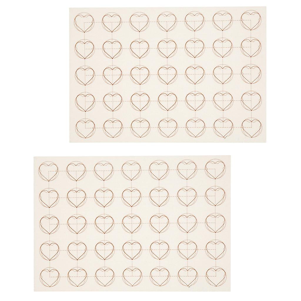 Dualoai 2 Pcs Macaron Silicone Baking Mat Oven Cookie Pizza Liner 28x39cm Sheet Mats