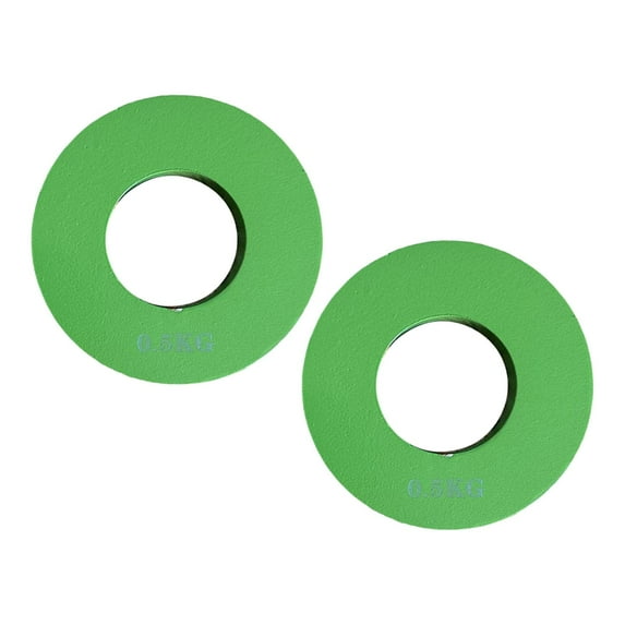 Dualoai 2 Pieces Barbell Plates Strength Training Weight Plate Fitness Professionals Green 0.5kg