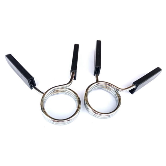 Dualoai 2 Pieces Barbell Spring Clamp Standard 1'' Clips Collar Adjuster Accessories