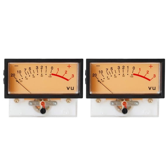 Dualoai 2 Pieces High-precision VU Amperemeter Panel Meter - Analog - Discharge Flat