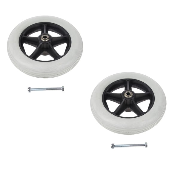 Dualoai 2 Pieces Polyurethane Replacement Wheels, Office Chair Caster Wheels Wheelchair