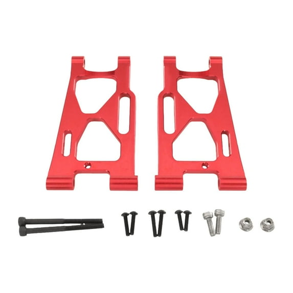 Dualoai 2 Pieces RC Car Rear Lower Swing Arm Sturdy Upgrade Part for 7303 1/7 RC Car Red