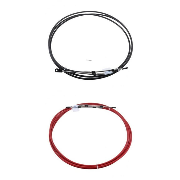 Dualoai 2 Pieces Red + Black Engine Throttle Shift Control Cable Assembly 080 Series