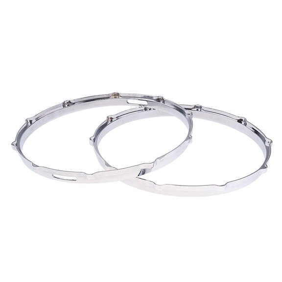 Dualoai 2 Pieces Snare Drum Hoop Rim Aluminum Alloy Snare Drum Plating Hoop Rim Percussion Instrument Parts Accessories Durable And Sturdy Suitable