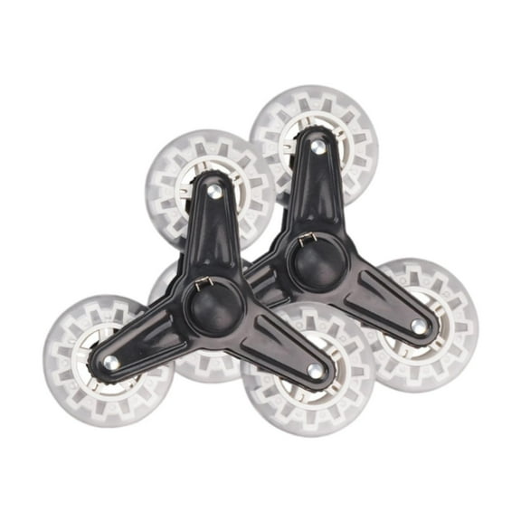 Dualoai 2 Pieces Trolley Triangle Wheels Stair Climber Wheels Accessory Lightweight Easy