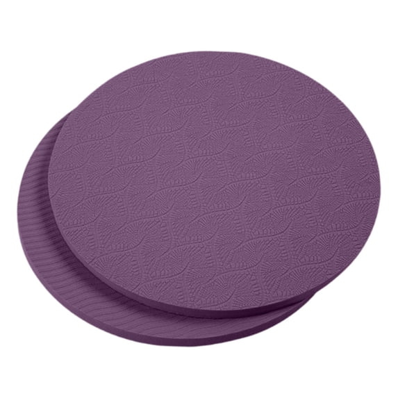 Dualoai 2 Pieces Yoga Kneeling Pads 7x0.4inch Anti Slip Accessories Exercise Cushion Purple
