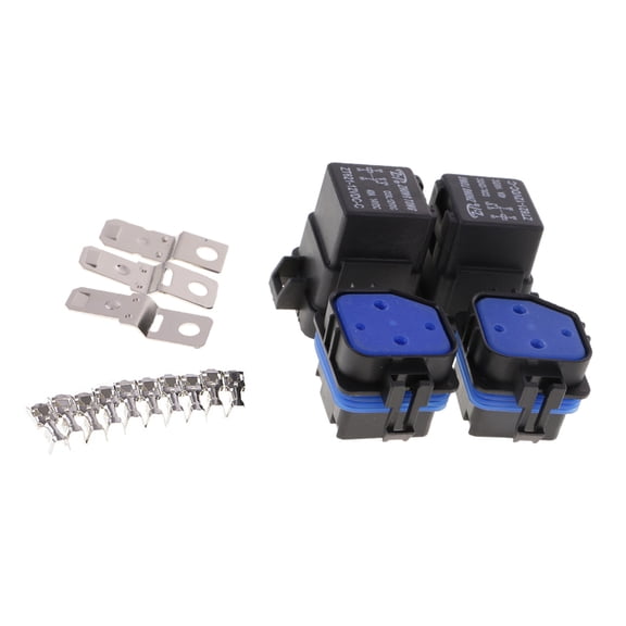 Dualoai 2 Set 40A 12V 5Pin Relay Socket Terminals for Car Motorcycle Boat Automotive