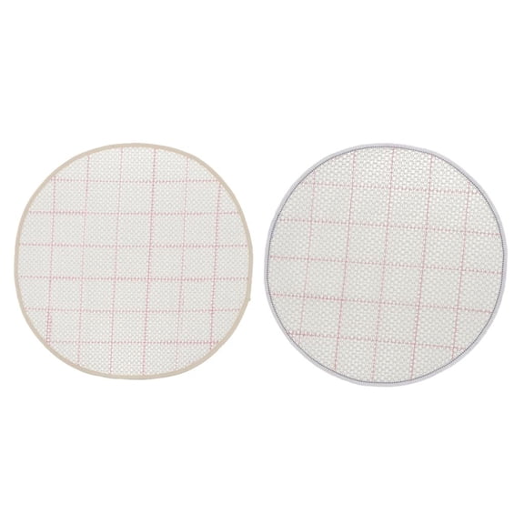 Dualoai 2 Sizes Blank White Rug Hooking Mesh Canvas Mat Tapestry Craft 45cm 38cm