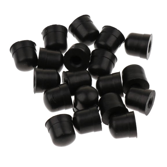 Dualoai 20 Pack Trombone Slide Bow Rubber End Tip Bumper for Trombone Repair Accessories