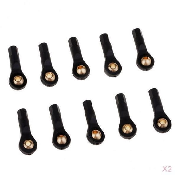 Dualoai 20 Pieces M2 Standard Ball Head Linkages Rod for RC Model Boat Car Accessory