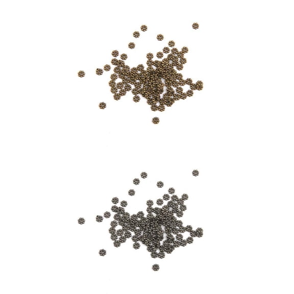 Dualoai 200x Assorted Color Snowflake Flower Spacer Beads Charms for Jewelry Making