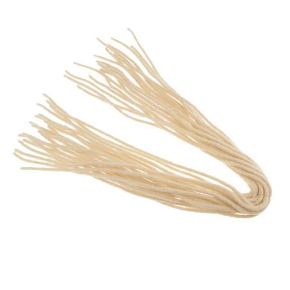 Dualoai 20Pcs Heat Resistant Synthetic Braiding Hair Dreadlocks Extension Braid Beige