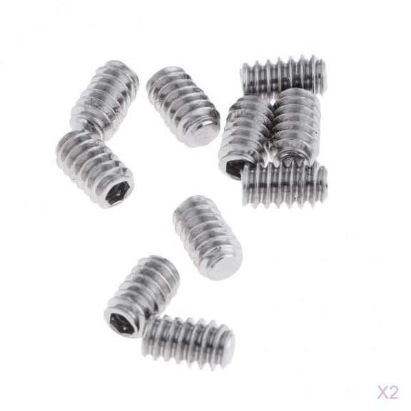 Dualoai 20Pcs High Quality Stainless Steel Grub Screws Compatible Surfboard Fin Screw