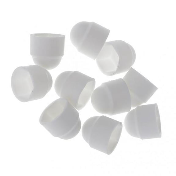Dualoai 20pcs M6 White Dome Bolt Nut Protection Caps Cover Hex