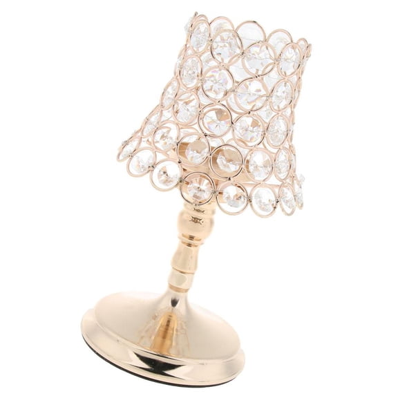 Dualoai 22cm Desk Lamp Crystal Votive Tealight Candle Holder for Wedding Venue Decor #6 6 L