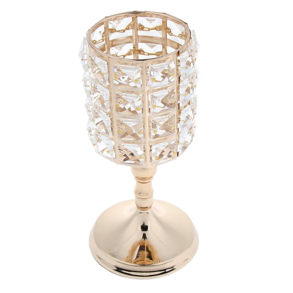 Dualoai 22cm Romantic Bling Crystal Votive Tealight Candlestick Wedding Centerpieces #3 3 L