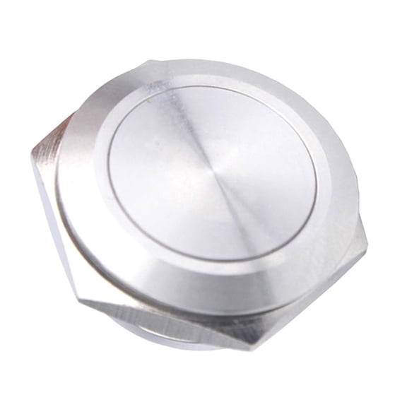 Dualoai 22mm Waterproof Push Button Switch Suitable for 22mm Mounting Hole (Silver)
