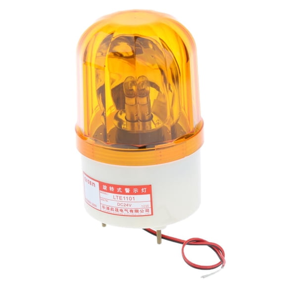 Dualoai 24V LED Rotating Strobe Warning Light Beacon Yellow, Bright , high lightness LED