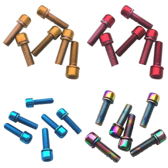 Dualoai 24x MTB Bicycle M5x18 Disc Brake Caliper Handlebar Hex Socket Screw Bolt