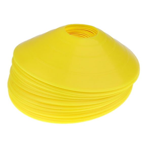 Dualoai 25 Pieces/Pack Soccer Mini Disc Cones Boundary Marker Agility Training Aids Yellow