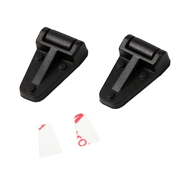 Dualoai 2PCS Black Plastic Engine Cover Hinge for 1/10 RC Crawler TRX-4 TRX4