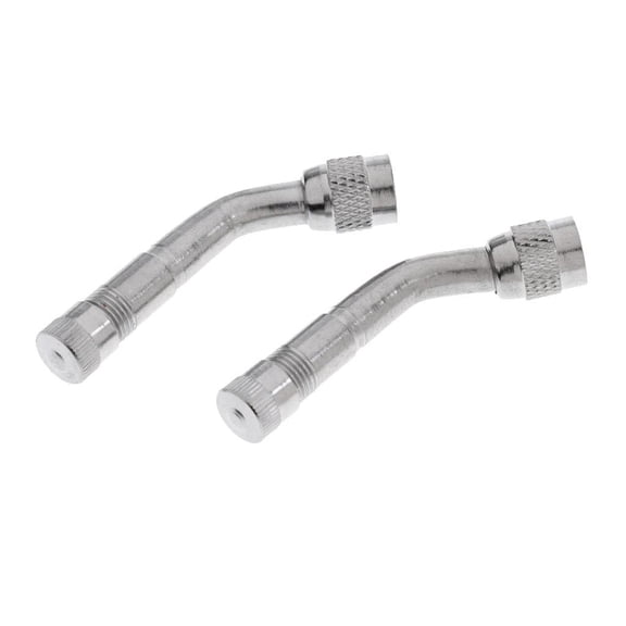 Dualoai 2PCS valve extension adapter tire 135 degree bent metal angle for bicycle 135 Degree