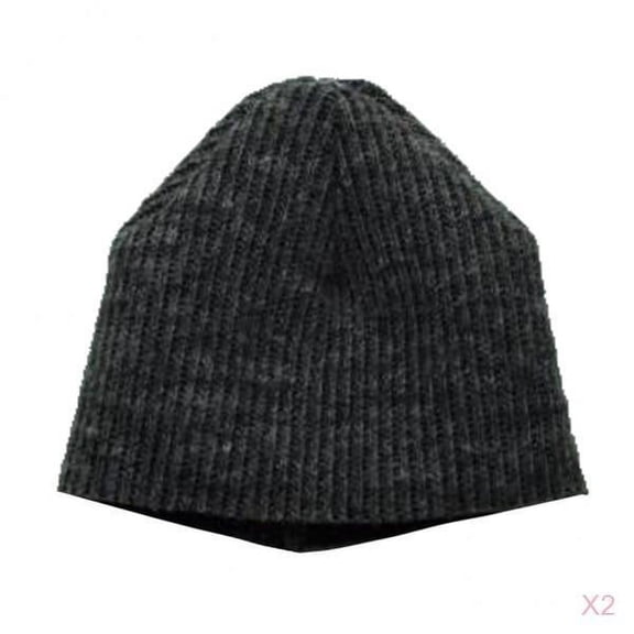 Dualoai 2Pc 12inch Action Figure Accessories Gray Knitted Beanie Hat Model 1/6 Scale