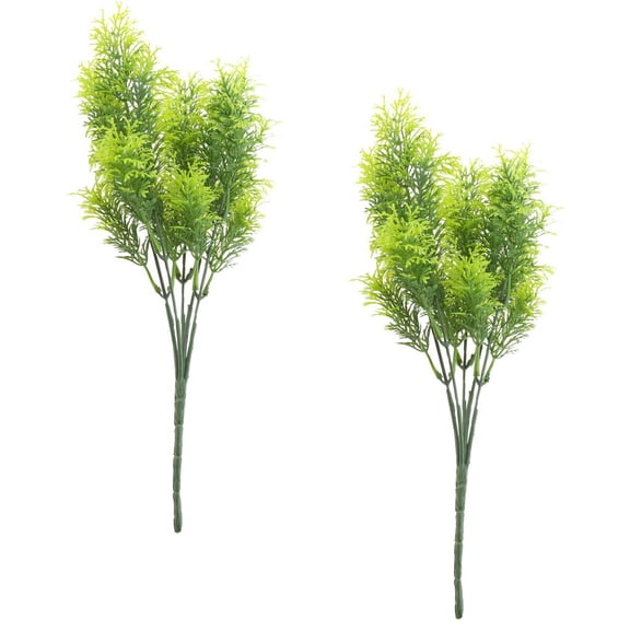 Dualoai 2Pcs 30cm Green Artificial Cedar Tree Home Garden Decoration Conifer Tree