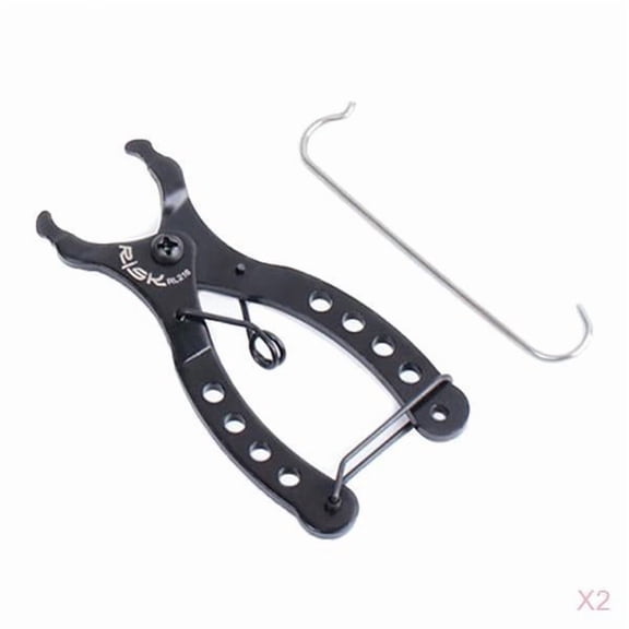 Dualoai 2Pcs Bike Chain Pliers Bicycle Opener Removal Closer Hand Tool Remover Hook