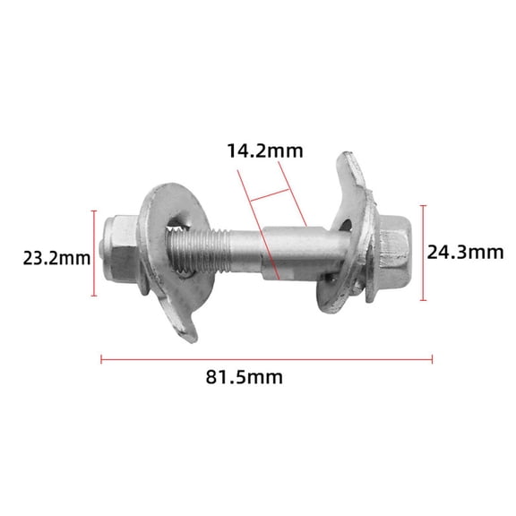 Dualoai 2Pcs Camber Bolts Kit Adjustable Camber Correction Alignment Kit cam Bolt 14.2mm